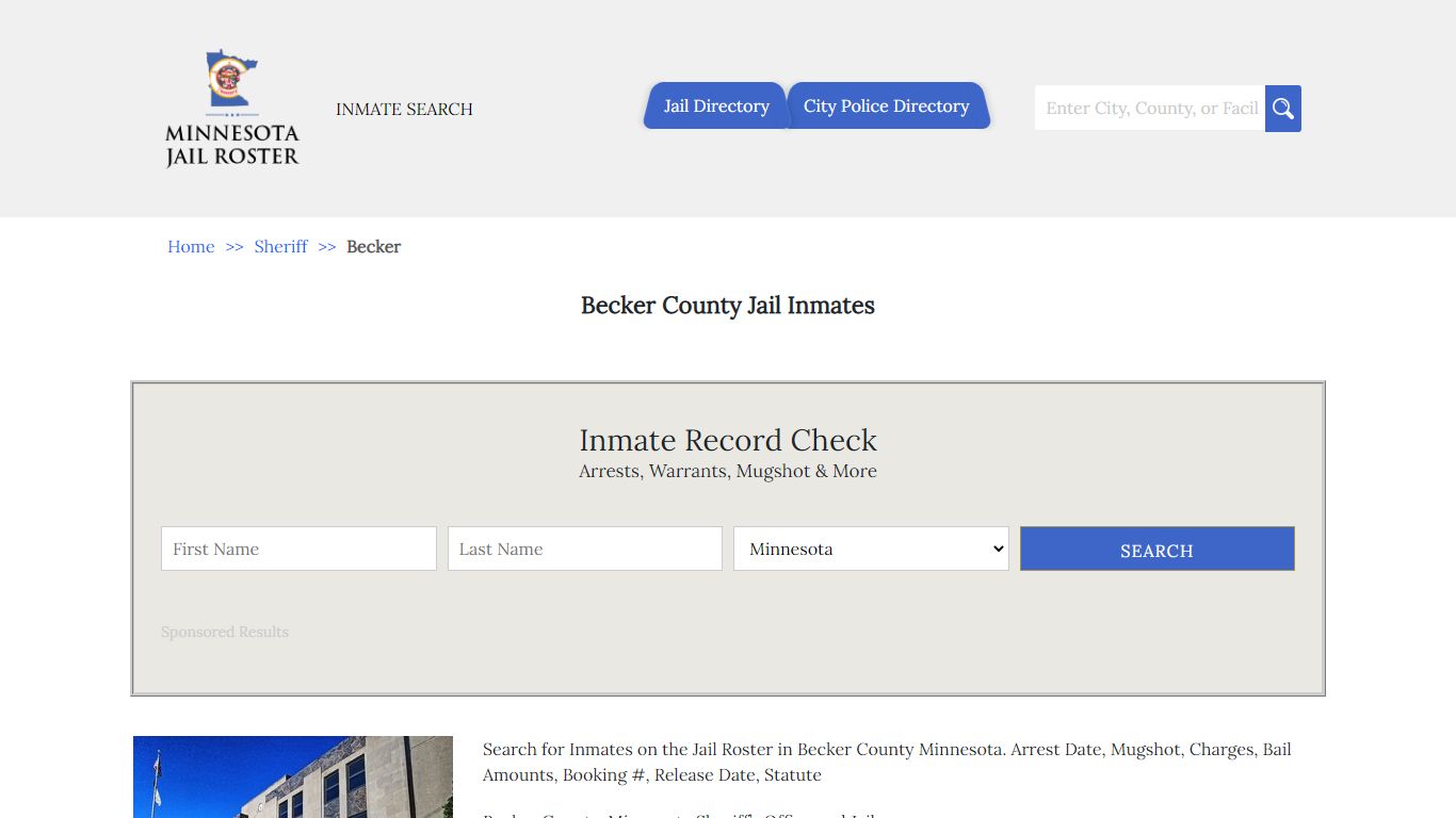 Becker County Jail Inmates | Jail Roster Search - Minnesota Jail Roster